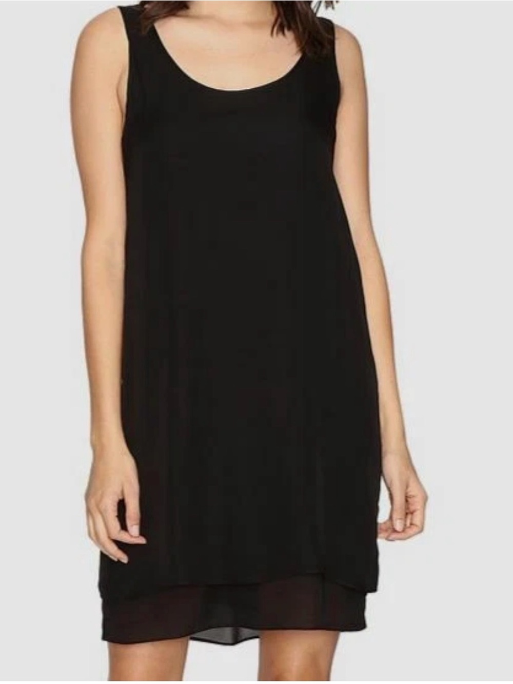 Heather Black Sleeveless Tank Style Shift Dress
Size S